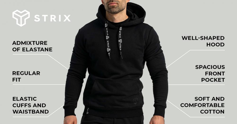 Mikina Hoodie Aster noir - STRIX