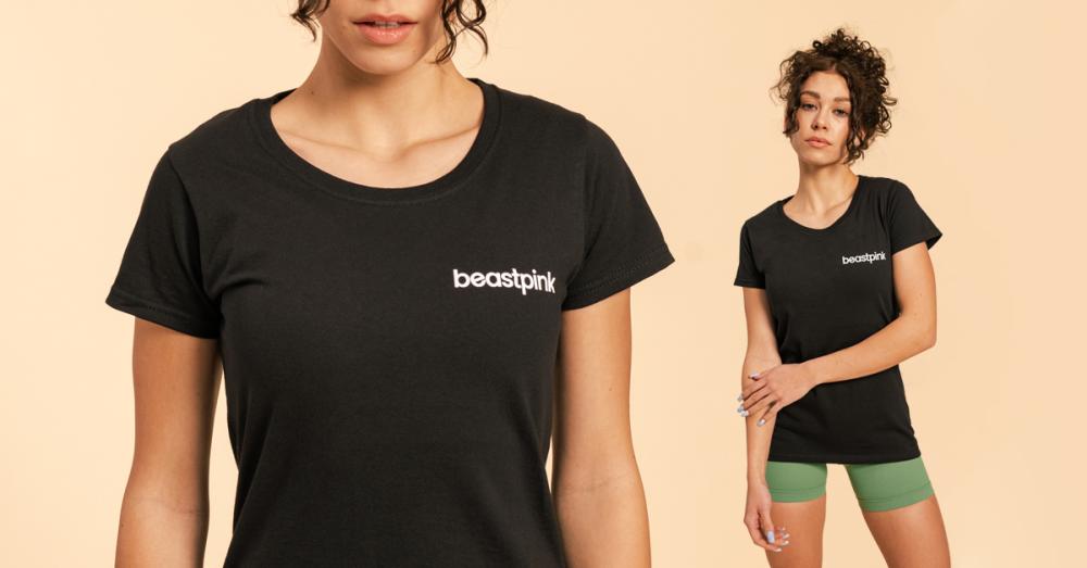 Women's BeastPink Black T-Shirt - BeastPink