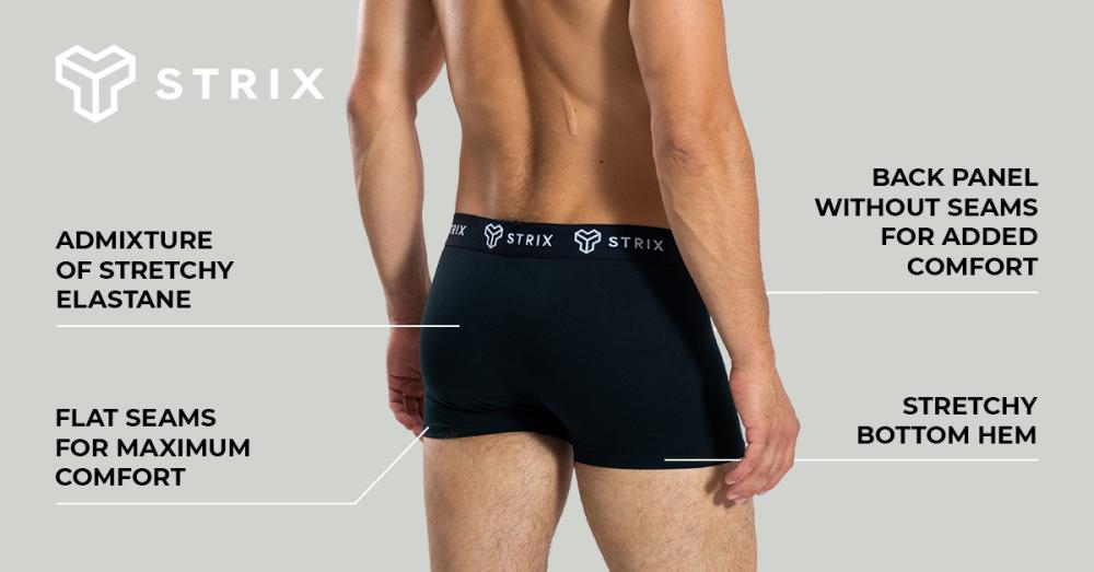 Men's Essential Trunks 2Pack Black - STRIX