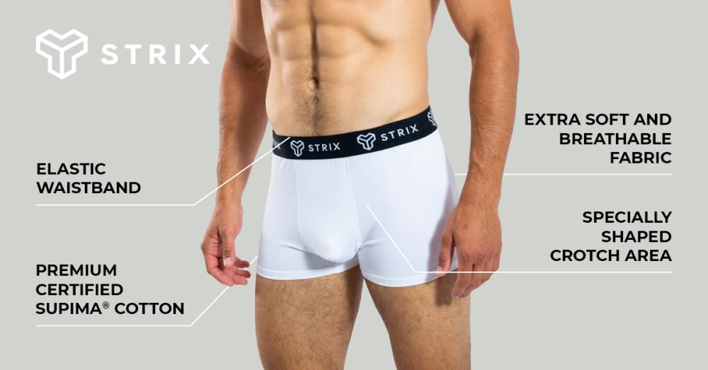 Men's Essential Trunks 2Pack White - STRIX