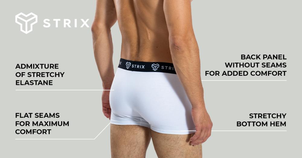 Men's Essential Trunks 2Pack White - STRIX