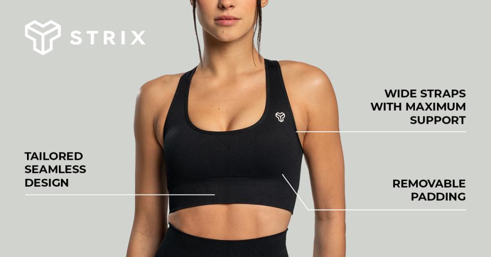 Seamless Sports Bra Black - STRIX