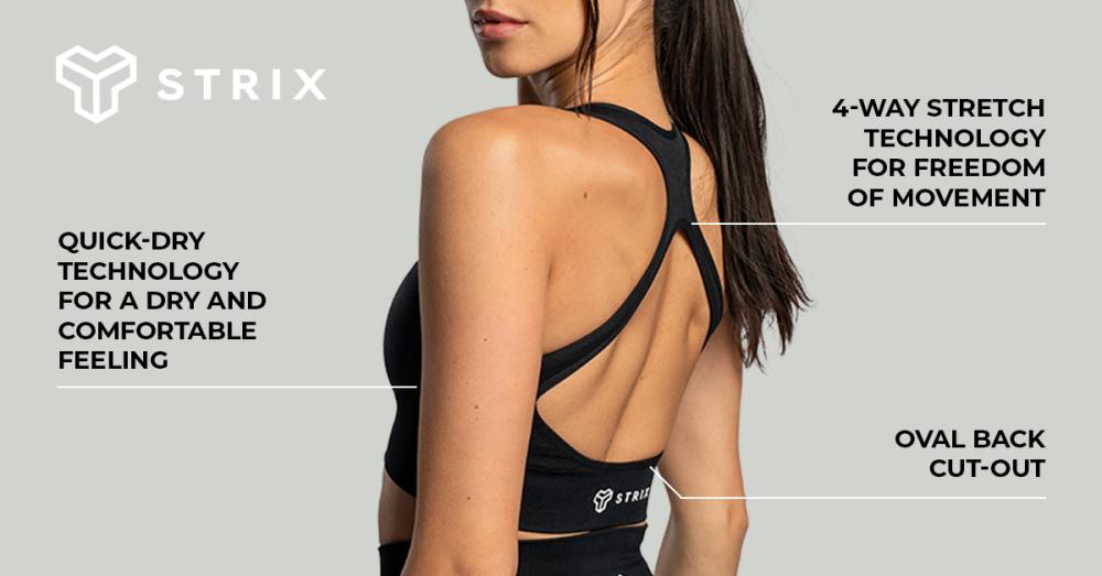 Seamless Sports Bra Black - STRIX