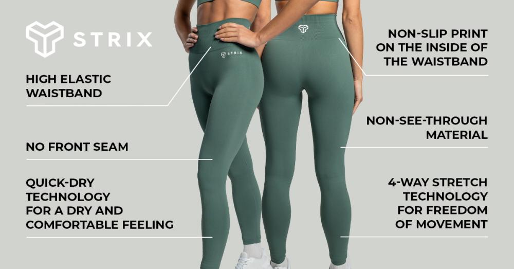 Women's Seamless Leggings Moss - STRIX