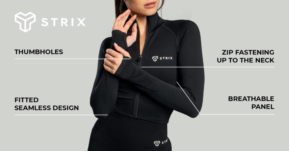 Women’s Seamless Cropped Top Black - STRIX