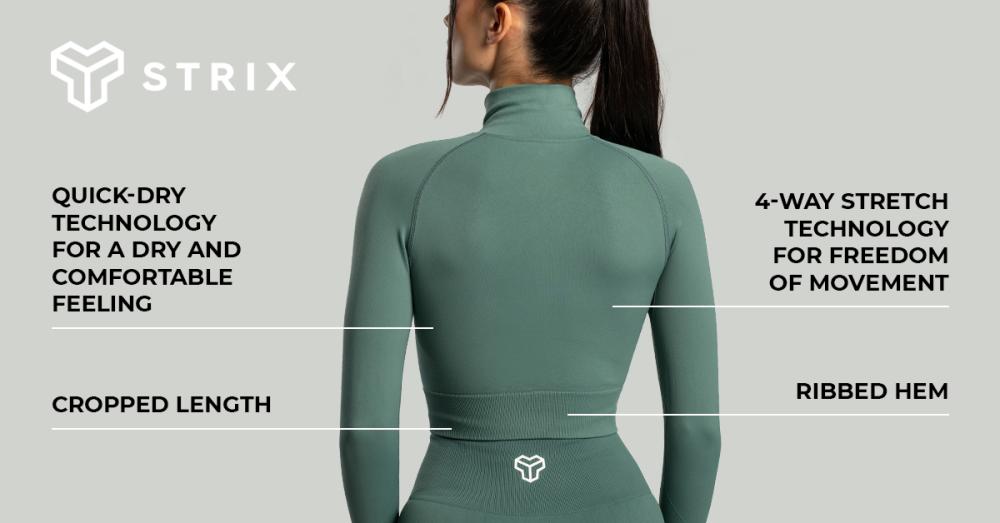 Women’s Seamless Cropped Top Moss - STRIX