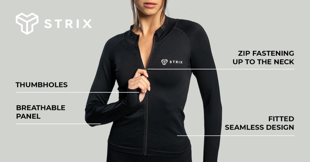 Women’s Seamless Sports Top Black - STRIX