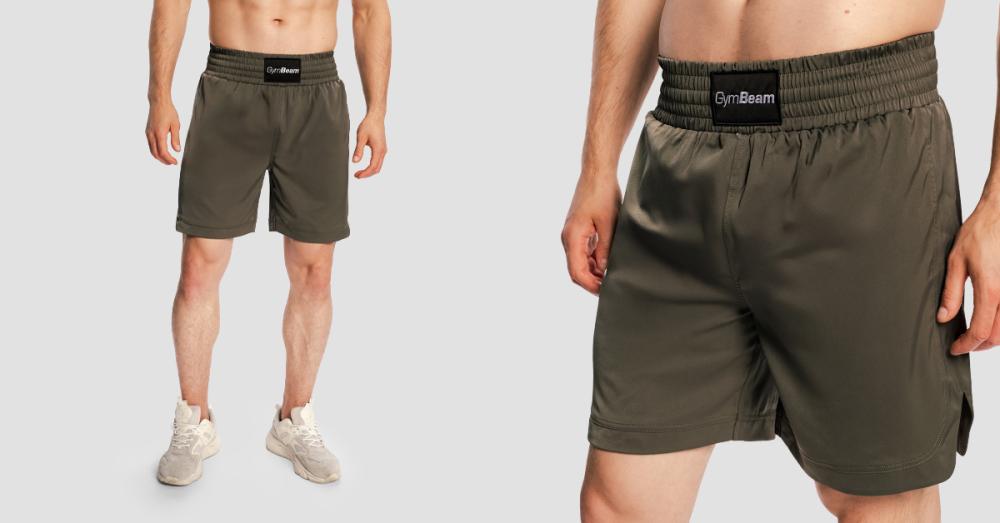 Boxing Combat Shorts Olive Grey - GymBeam