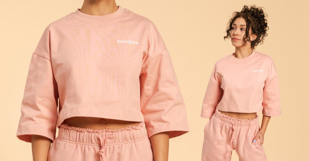 Women's Cropped Serenity T-Shirt Pink - BeastPink