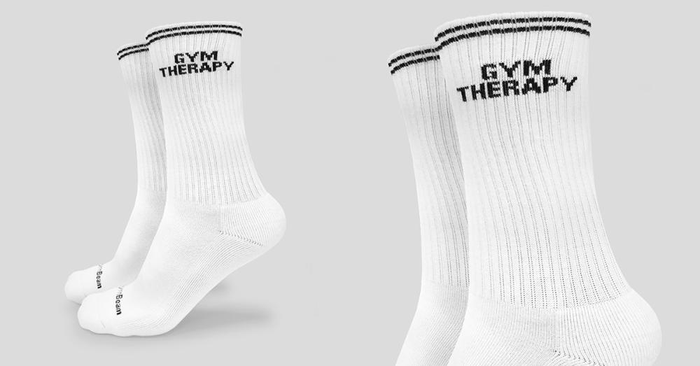 Gym Therapy Socks White - GymBeam