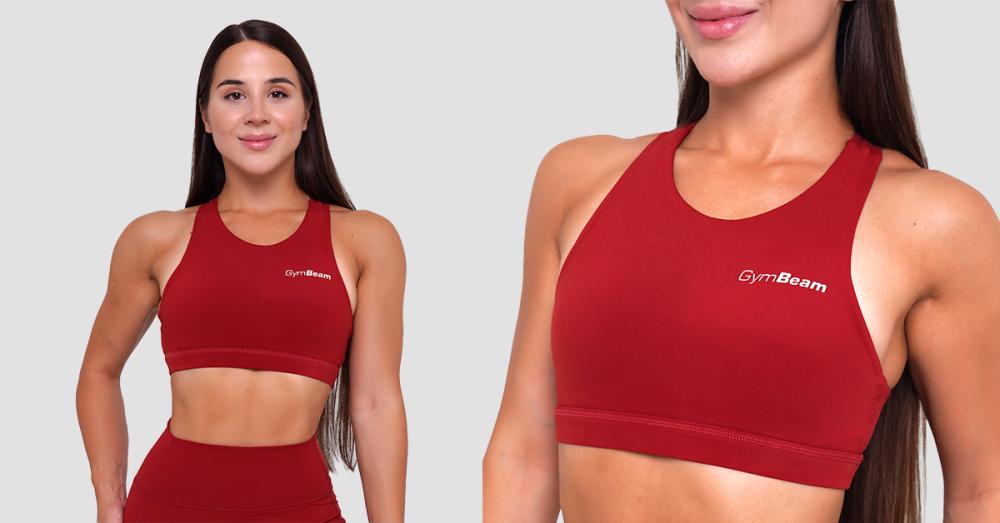 Ignite Sports Bra Dark Red - GymBeam