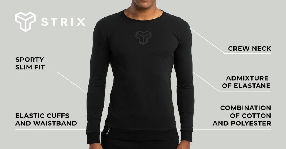  T-shirt à manches longues Essential noir - STRIX