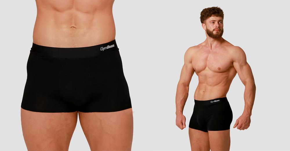 Men’s Soft Boxers 2Pack Black - GymBeam	
