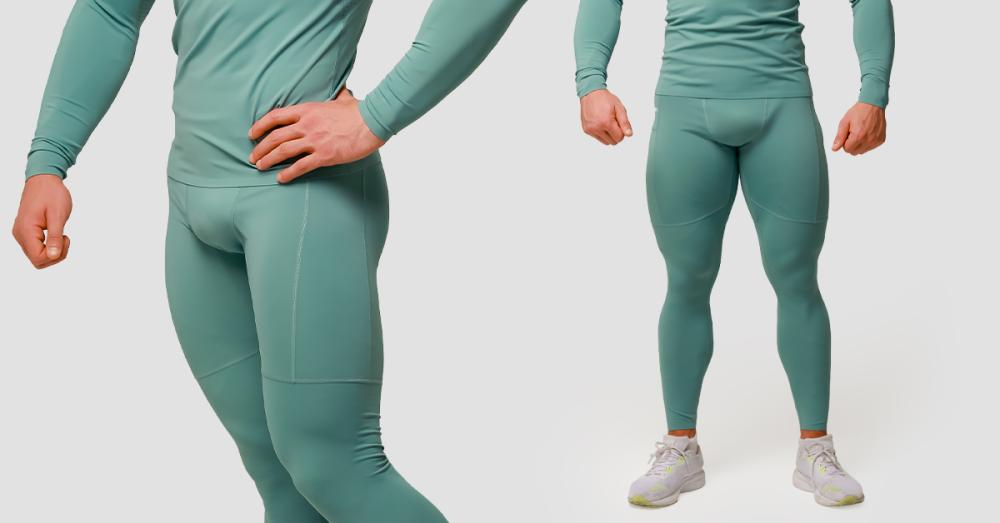 Mid Compression Leggings Blue - GymBeam