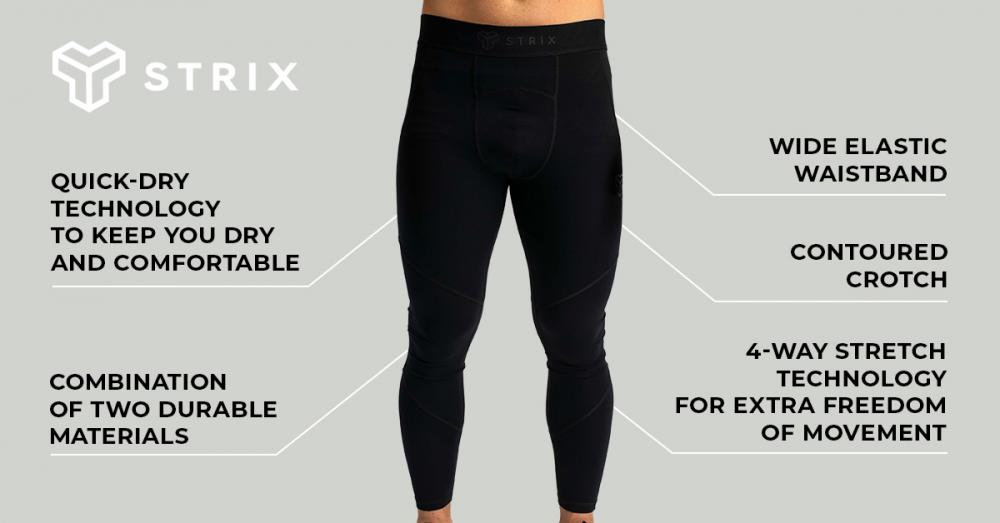 Leggings pour hommes Essential Noir - STRIX