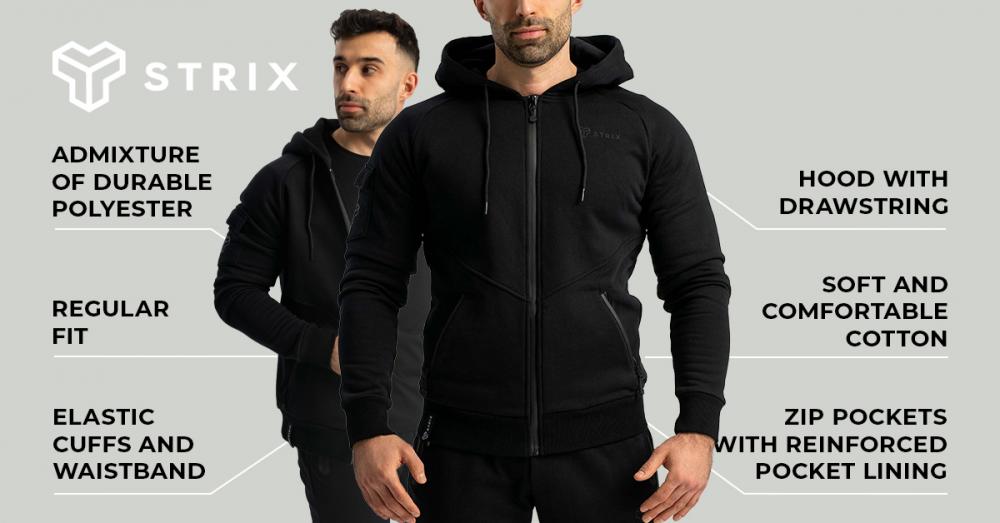 Nova Zip Up Hoodie noir - STRIX