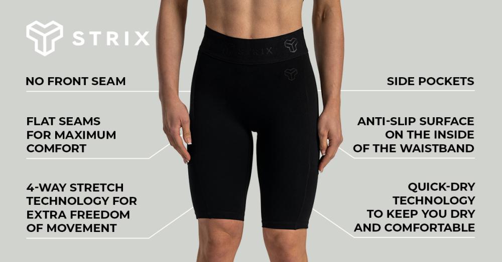 Lunar Biker Shorts Black - STRIX