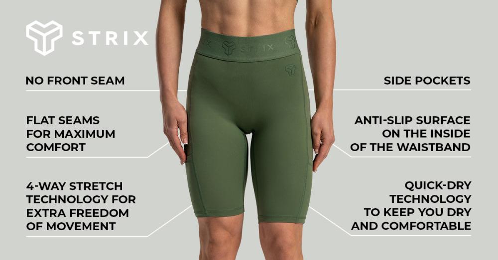 Lunar Biker Shorts Cedar Green - STRIX