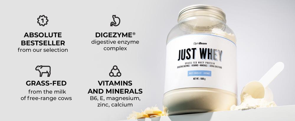 Meilleure protéine issue d'élevages respectant l'environnement - Just Whey - GymBeam