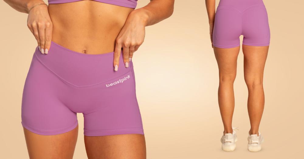 Women's Grace Purple Shorts - BeastPink