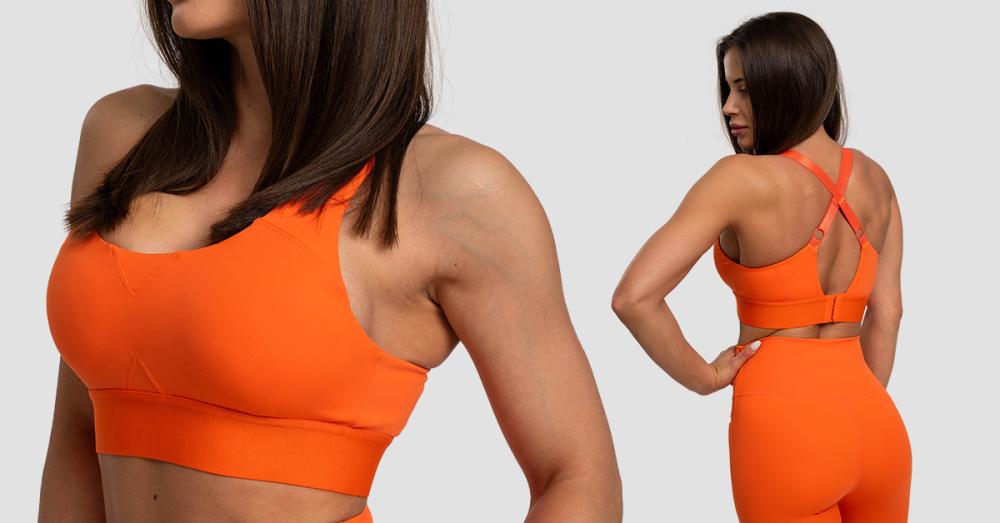 Limitless Sports Bra Orange - GymBeam