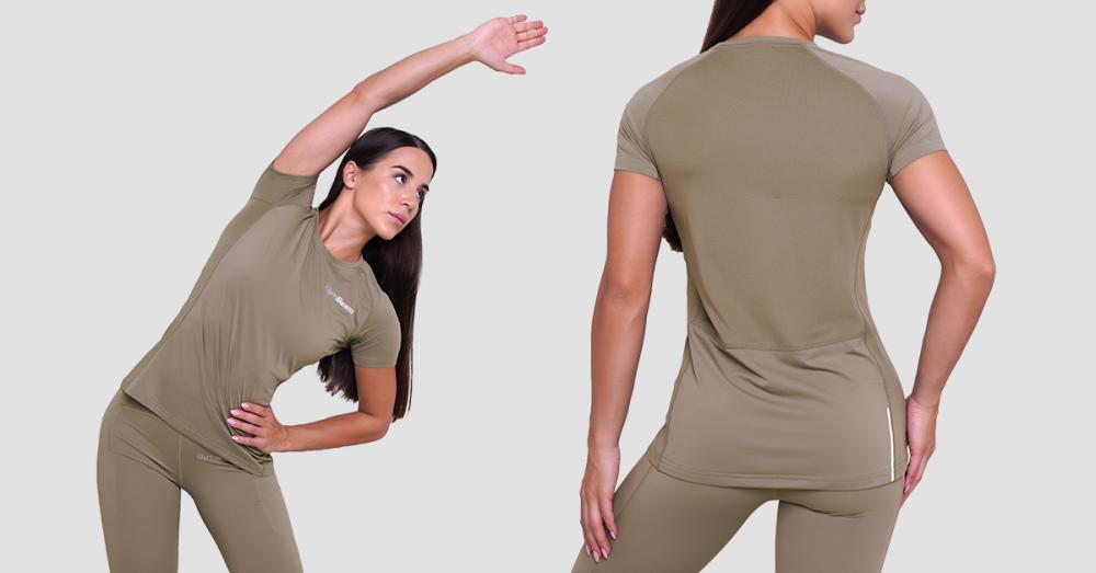 Women's Pulse Running T-Shirt Vetiver - GymBeam
