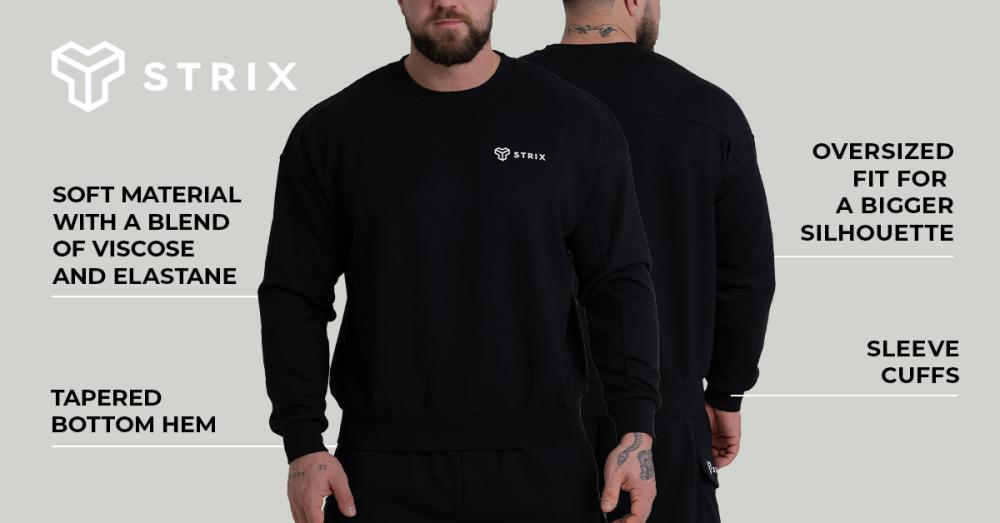 ZOA Relaxed Sweatshirt Black - STRIX