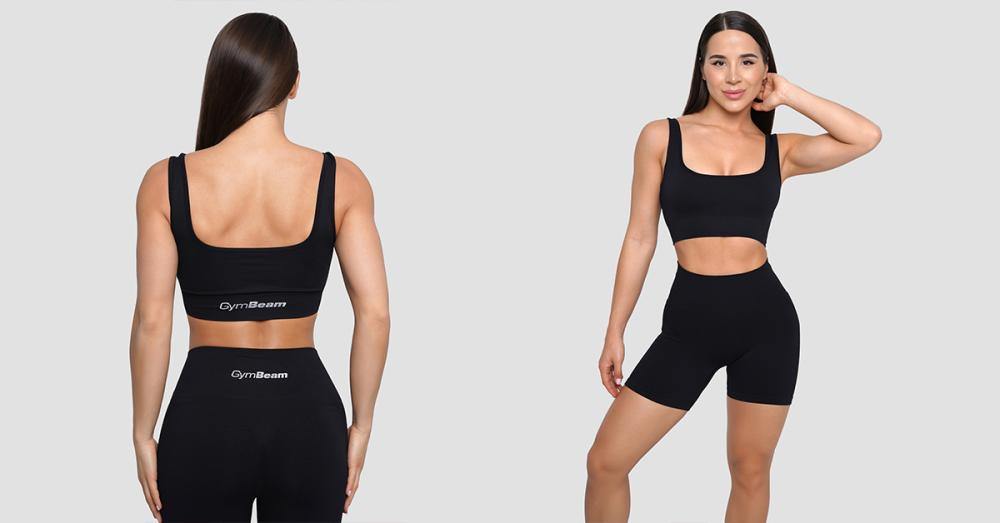 Brassière de sport Seamless Lift Black - GymBeam