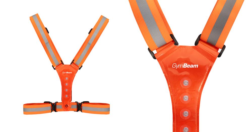 Gilet de course réfléchissant Orange - GymBeam
