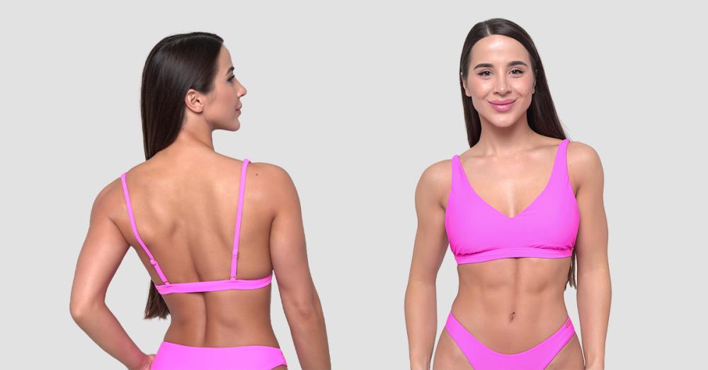 Sports Swimsuit Top Pink - GymBeam