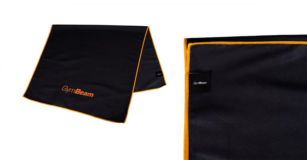 Serviette de sport à séchage rapide Noir/Orange - GymBeam