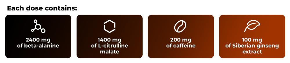 Ce que contient Thor - GymBeam dans une portion