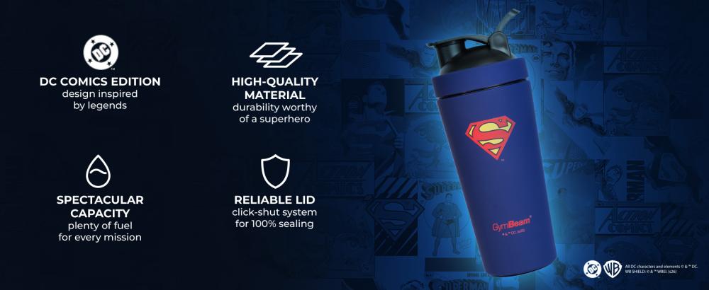 Caractéristiques du shaker Superman™ 750 ml - GymBeam