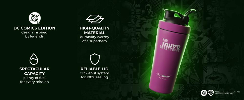 Caractéristiques du shaker Steel The Joker™ 750 ml - GymBeam