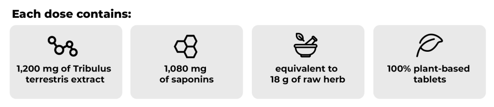 Qu'offre le Tribulus Terrestris - GymBeam en une dose