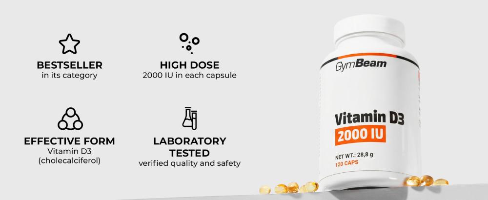 Vitamine D3 2000 IU - GymBeam