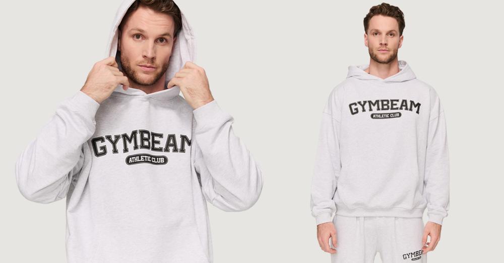 Varsity Hoodie Grey - GymBeam