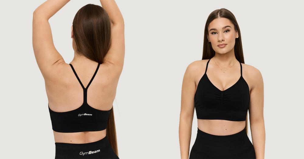 Seamless Sports Bra Sculpt Black - GymBeam