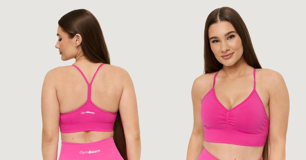 Seamless Sports Bra Sculpt Rose - GymBeam
