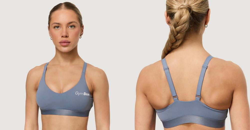 Essence String Sports Bra Denim Blue - GymBeam
