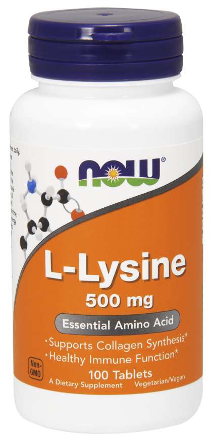 L-Lysine 500 mg - NOW Foods.