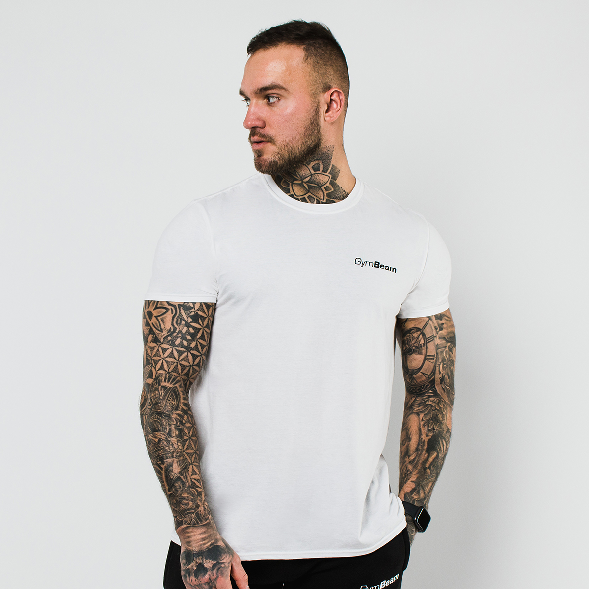 T-shirt basique pour hommes, blanc - GymBeam.