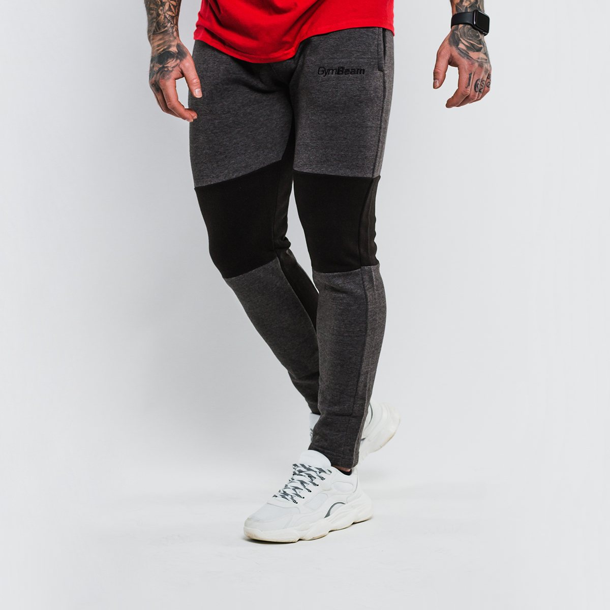 Pantalon de jogging homme Flexin, couleur gris - GymBeam.