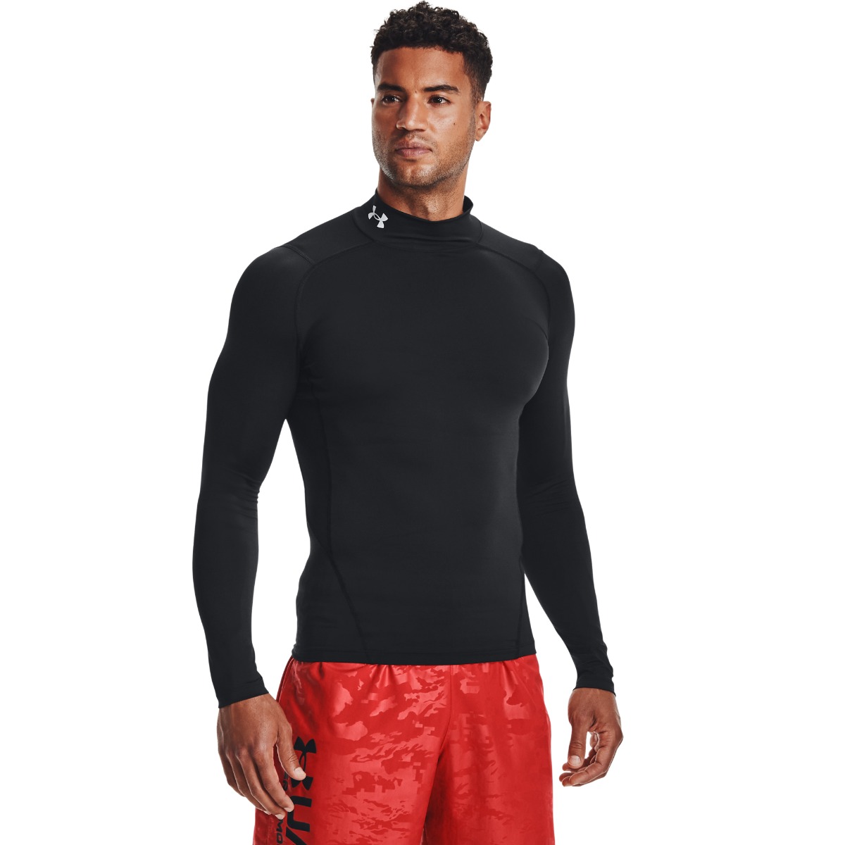 Men‘s compression t-shirt HG Armour Comp Mock LS Black - Under Armour