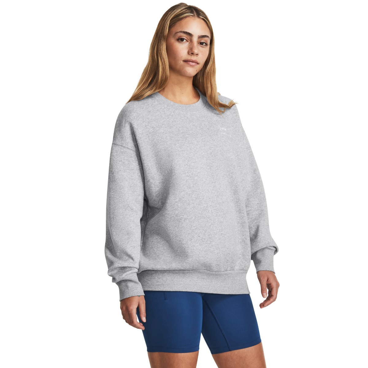 Women‘s Hoodie Essential Fleece OS Crew Grey - Under Armour