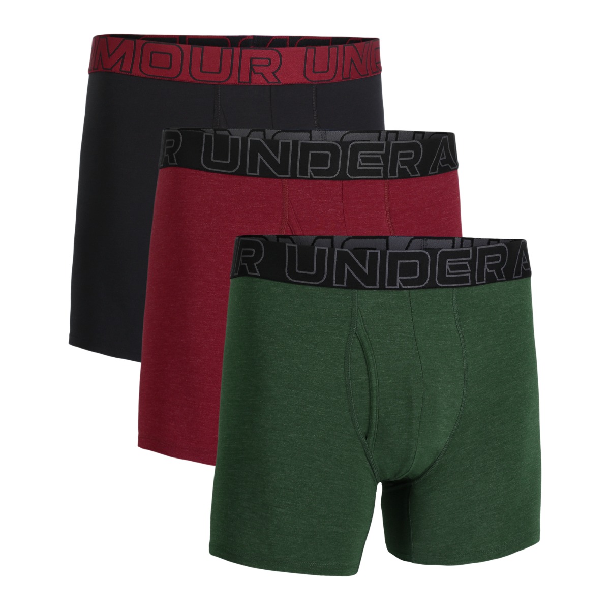 Men‘s boxers M Perf Cotton 6in 3pack Green - Under Armour