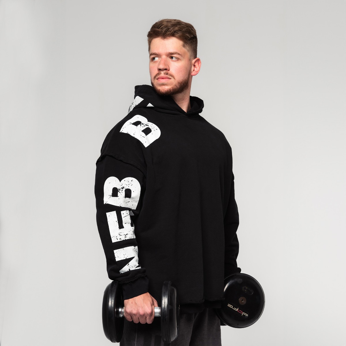 NO BS Hoodie Noir - NEBBIA