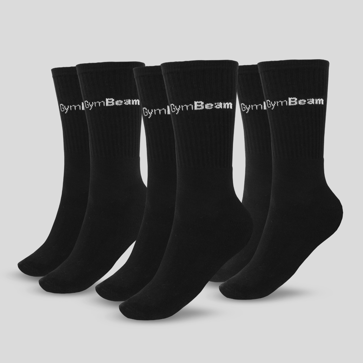 3/4 Chaussettes, 3 pièces, couleur noire - GymBeam.