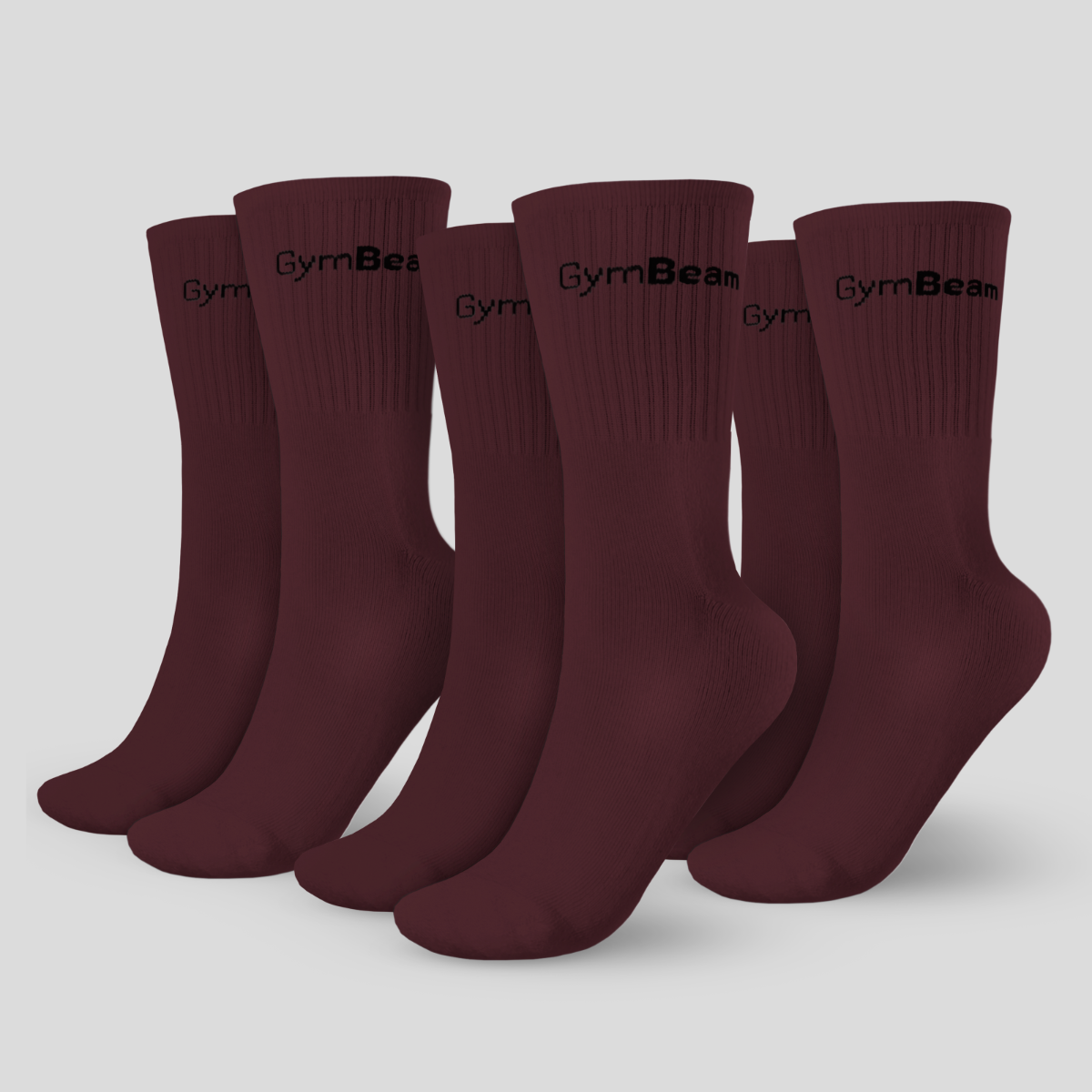 3/4 Chaussettes 3 pièces – Couleur aubergine – GymBeam.