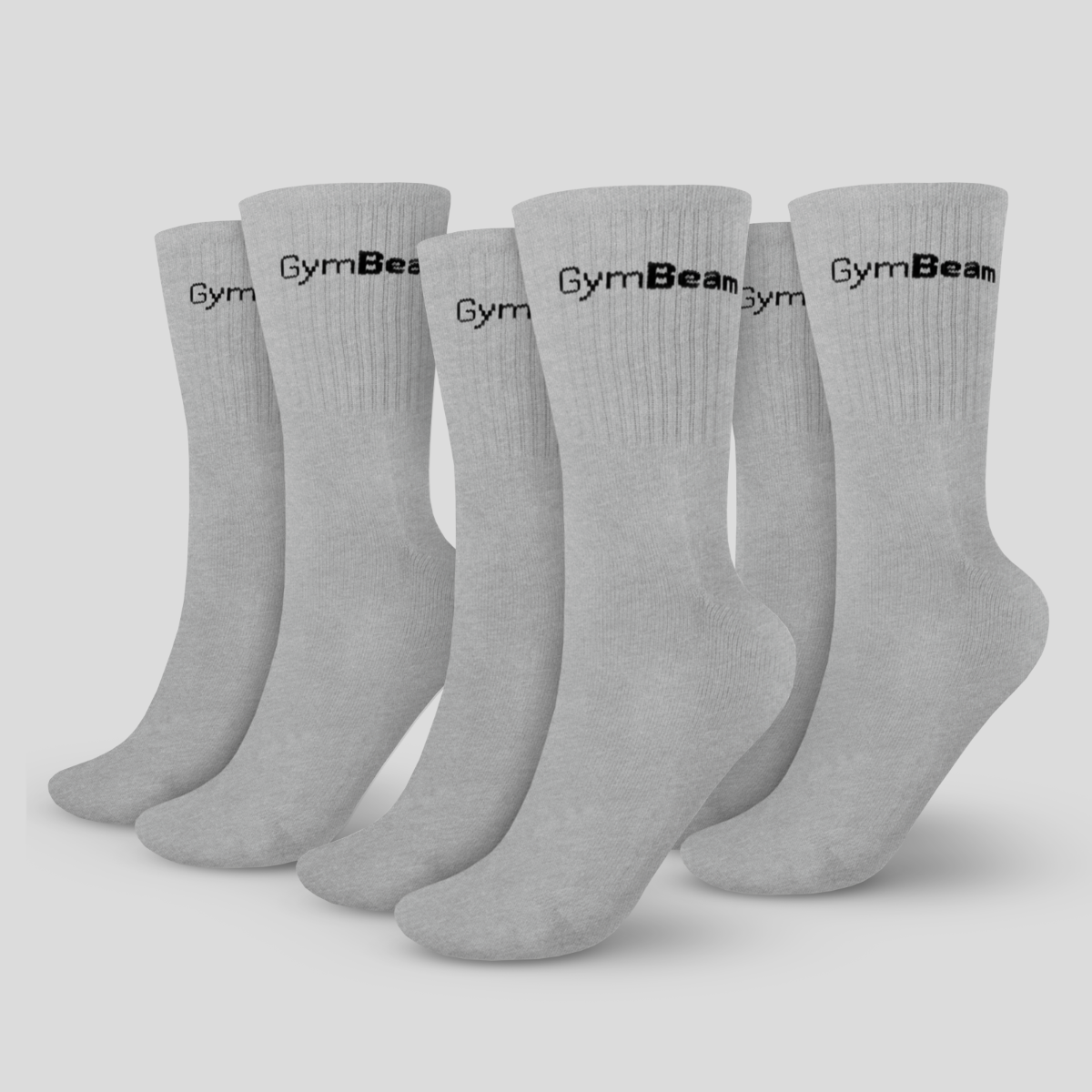 3/4 Chaussettes, lot de 3, couleur gris - GymBeam.